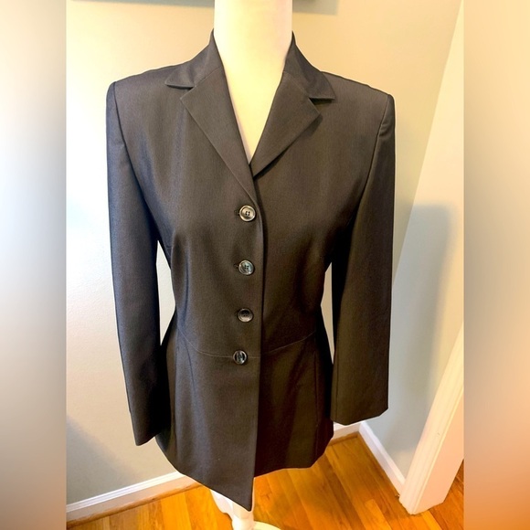 She Vintage classic fitted gray blazer, size 6 - Picture 1 of 7
